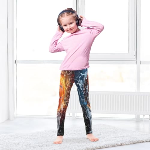 Bolaz Toddler Girls Leggings Printed Yoga Pants Leggings Water Basketball for Kids4