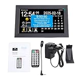 RASTKY Reloj Digital WiFi Inteligente de 10 Pulgadas, Actualizaciones Meteorológicas en Tiempo Real, Pantalla de Temperatura y Humedad con Recordatorio de Medicación, Reproducción (normativa Europea)