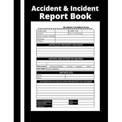 Accident & Incident Report Book
