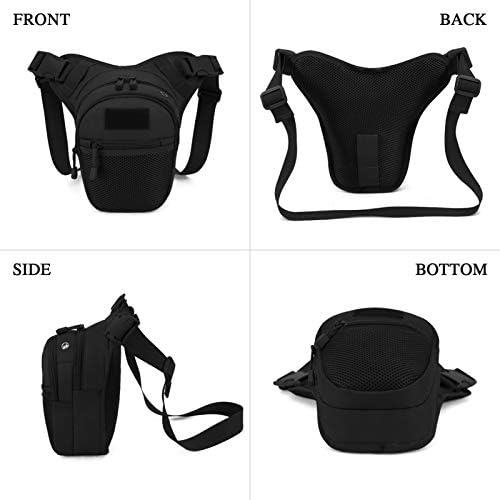 BAIGIO Tactical Drop Leg Waist Bag for Men - Outdoor Military Thigh Hip Pack Utility Pouch for Paintball Airsoft Cycling Hiking Motorcycling, A Detachable Water Bottle Pouch Included
