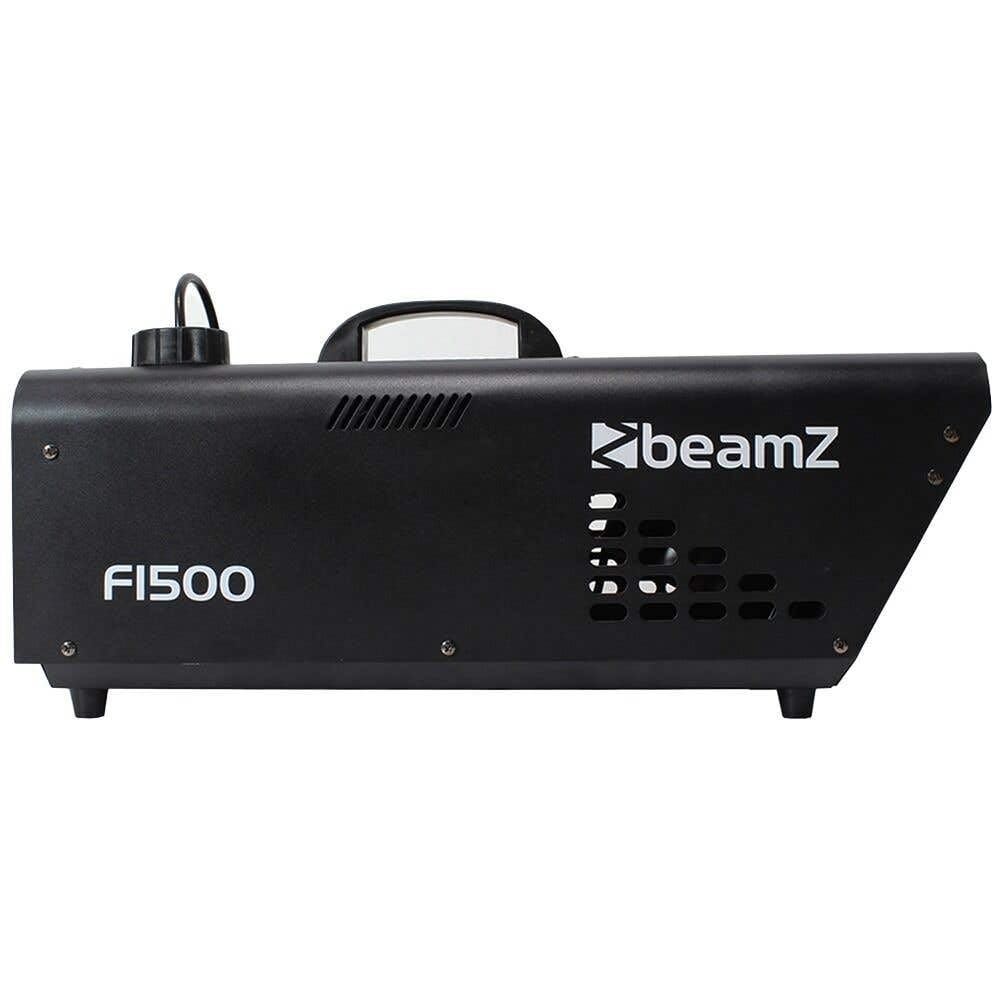 BeamZ F1500 - Hazer Nebelmaschine mit Fernbedienung 1500 Watt mit 2 Liter Nebelfluid, Dunstnebelmaschine, DMX, Timer & Intervallfunktion, Rauchmaschine für konstante Nebelerzeugung auf Bühnen