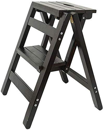 Chaise échelle multifonctionnelle en bois pour optimiser l'espace de la cuisine