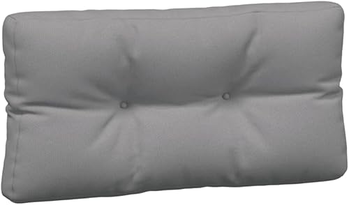 Miniatura 6 de Juego de 5 cojines grises para paletas de 31.5 x 47.2 x 3.9 pulgadas, resistente al agua, resistente a los rayos UV, poliéster suave al tacto para