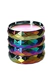 Rainbow Diamond Grinder von Heisenberg, Ø ca. 4cm, 4-teilig aus Metall mit Sieb und Spatel zum Zerkleinern von Kräutern (SMALL)