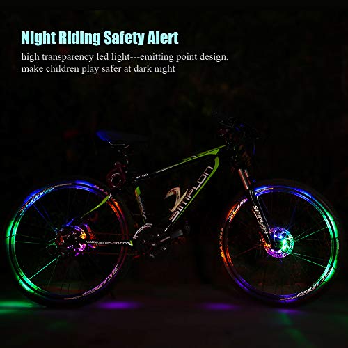 image for Sarissa Bicycle Hub Light, Safety Waterproof Bike Wheel Lights LED Cyc