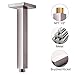 SR SUN RISE 12 Inch Ceiling Mount Brushed Nickel Shower System Bathroom Luxury Rain Mixer Shower Combo Set Ceiling Rainfall Shower Head System Faucet Trim Repair Kits with Rough-in Valve and Trim
