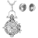 New 2026 Cremation Pendant 16Mm Ratta Opened Cage Locket Ash Holder Keepsake Capsule Necklace Chime Ball DIY Fine Jewelry H064 Fashion Accessories Creative Gift