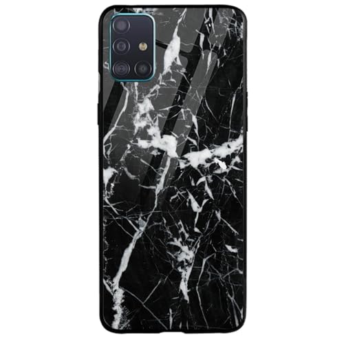 Image of COLORflow Back Cover Compatible with Samsung Galaxy A71 | Black Marble White | Shockproof TPU Bumper Cover with Camera Protection Back Cover Compatible with Samsung Galaxy A71
