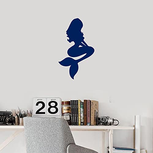 Image of Beautiful Mermaid 1 (Navy Blue) (Set Of 2) Premium Waterproof Vinyl Decal Stickers For Laptop Phone Accessory Helmet Car Window Bumper Mug Tuber Cup Door Wall Decoration