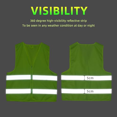 Brovamo Warnwesten Auto-Warnwesten Auto 2er-Warnweste Auto-Warnweste alle Größen-Warnweste Kinder-Warnweste Auto-Sicherheitswesten (S)