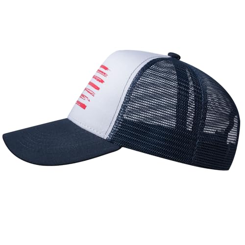 Image of VIONLAN Baseball Cap American Flag Trucker Hat for Men Women 3D Embossed Logo Adjustable Outdoor Mesh Snapback Hat