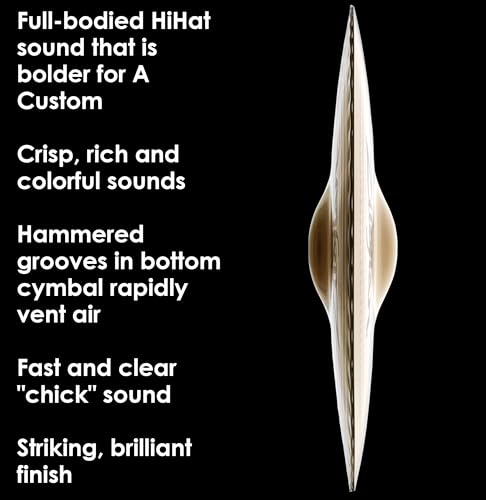 Zildjian A Custom Series - 14 Zoll Mastersound Hi-Hat Cymbals - Pair