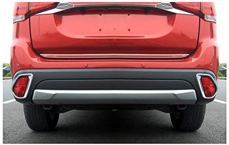 2Pcs ABS Chrome Car Rear Fog Light Lamp Cover Trim Decorate Cover for Mitsubishi Outlander 2016 2017 2018 2019 2020 2021