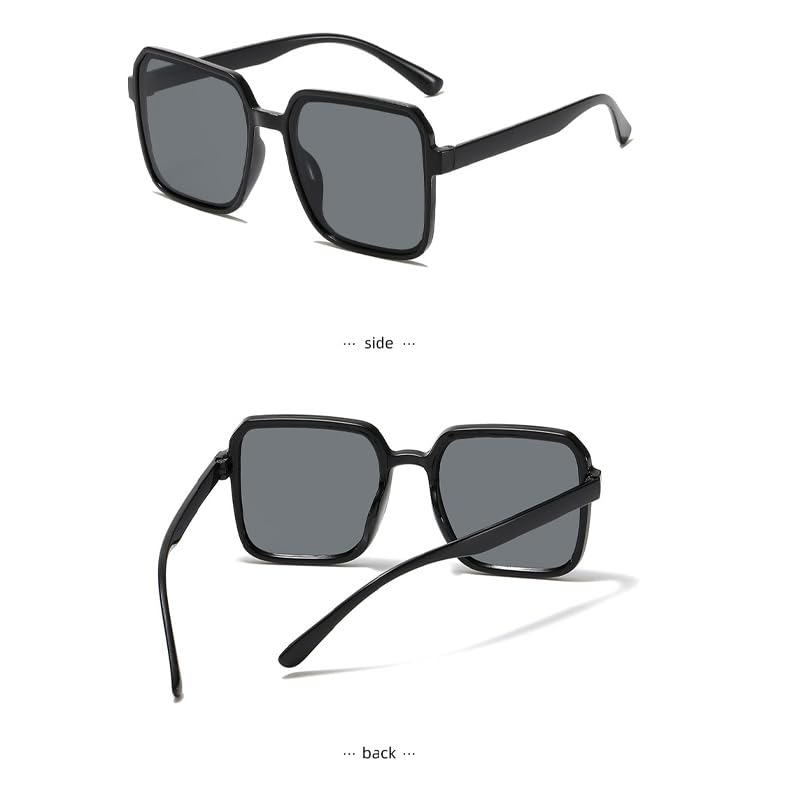 1PCS Retro Square Sunglasses,Vintage Shades Classic Large Sun Glasses3