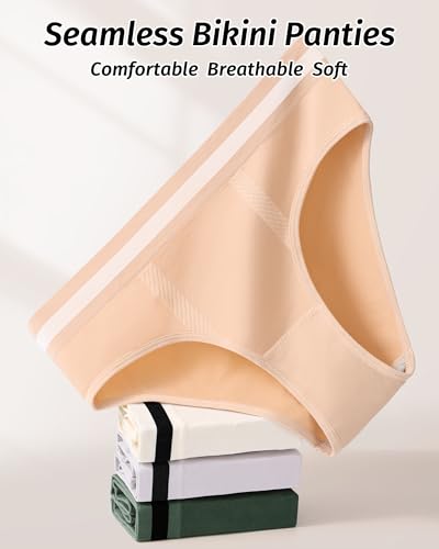 Womens Underwear High Waisted Bikini Panties Seamless High Cut Tagless Soft Ladies Cheeky Panty 7 Pack4