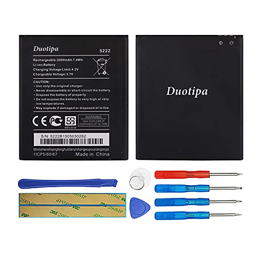 Duotipa Batterie de rechange Wiko 5222 compatible avec Wiko Freddy/Wiko Rainbow Jam 3G 4G Wiko Rainbow Lite 4G Batterie avec outils