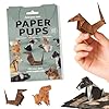 Paper Pups Origami – 50 Sheets DIY Origami Paper Dogs Desk Pets for Dog Lovers, Animal Papers Sculpture for Teens & Adults