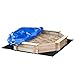 Produktbild Outsunny Sandkasten mit Abdeckung 8-eckig Sandkiste aus Massivholz Bodenloses Design für Kinder 3-8 Jahre Natur+Blau 139,5 x 139,5 x 21,5 cm
