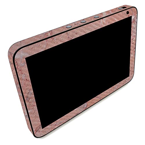 Image of MightySkins Carbon Fiber Skin Compatible with Amazon Echo Show 8 (Gen 2) - Pink Marble | Protective, Durable Textured Carbon Fiber Finish | Easy to Apply | Made in The USA