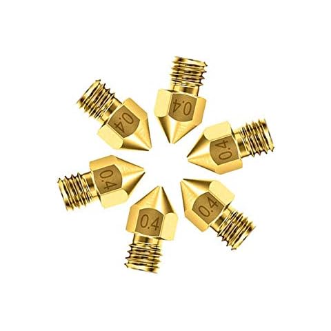 MK6 3D Printer Nozzle, 6 Pcs, 0.4 mm Cover