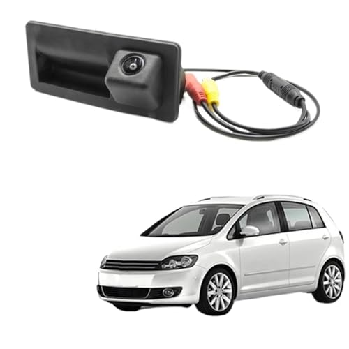 Caméra de recul VW Golf Plus (2008-2014) avec poignée de coffre intégrée et objectif grand angle HD