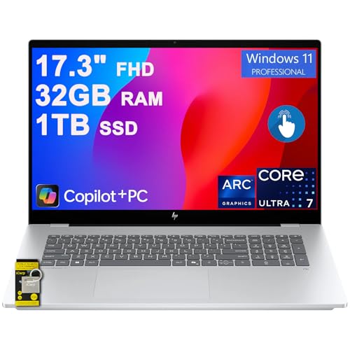 HP OmniBook 7 �m�[�g�p�\�R�� 17.3�C���` FHD IPS Touch (400nits, 100% sRGB) Intel 8�R�A Ultra 7 258V (�ő�47�g�b�v) 32GB DDR5 1TB SSD �f�U�C�i�[ �r�W�l�X �v
