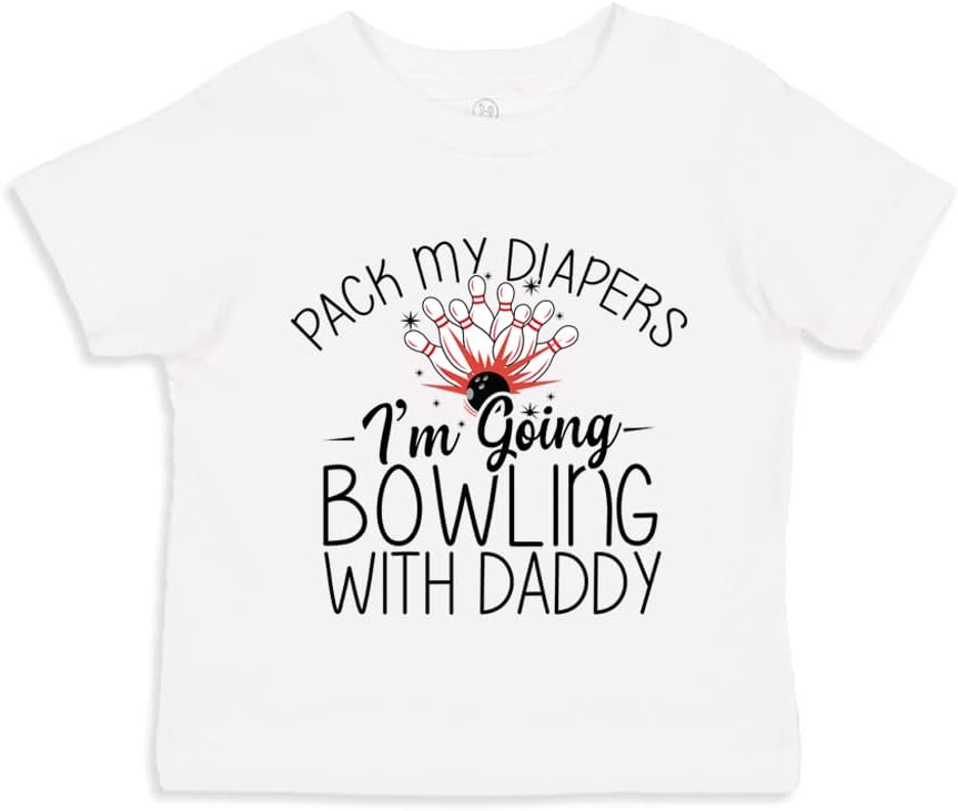 I'm Going Bowling with Daddy Baby One Piece Or Toddler T-Shirt Bowler Baby Clothes