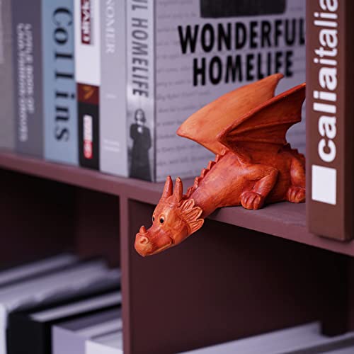 Luolao Small Dragon Figurines Decor, Cute Dragon Statues For Bookshelf And Desk, Unique Home Decor Gifts For Welsh Or Dragon Lover #TOP2