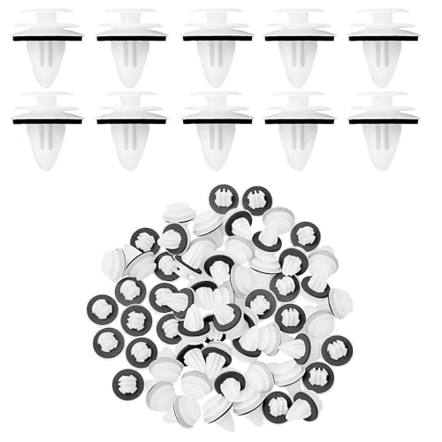 Stalora 60 Pièces Universal Retenue Vehicle Clips Rivets en Plastique, Kit de Réparation Carrosserie pour Panneaux de Portes, Pare-chocs et Garniture