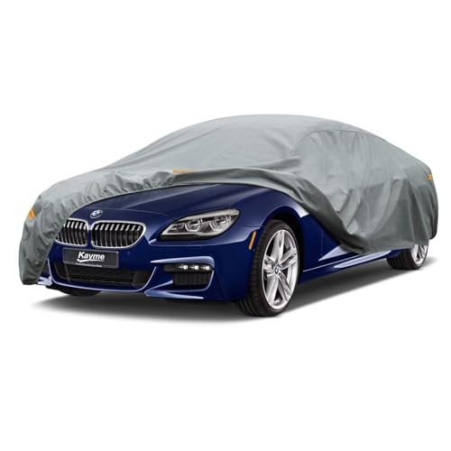 Image of Kayme Heavy Duty Car Cover Custom Fit BMW 6 Series 630 633 635 640 645 650 M6 Waterproof All Weather for Automobiles, Full Exterior Covers Sun Rain UV Protection.（Deliver About 3-10 Days）