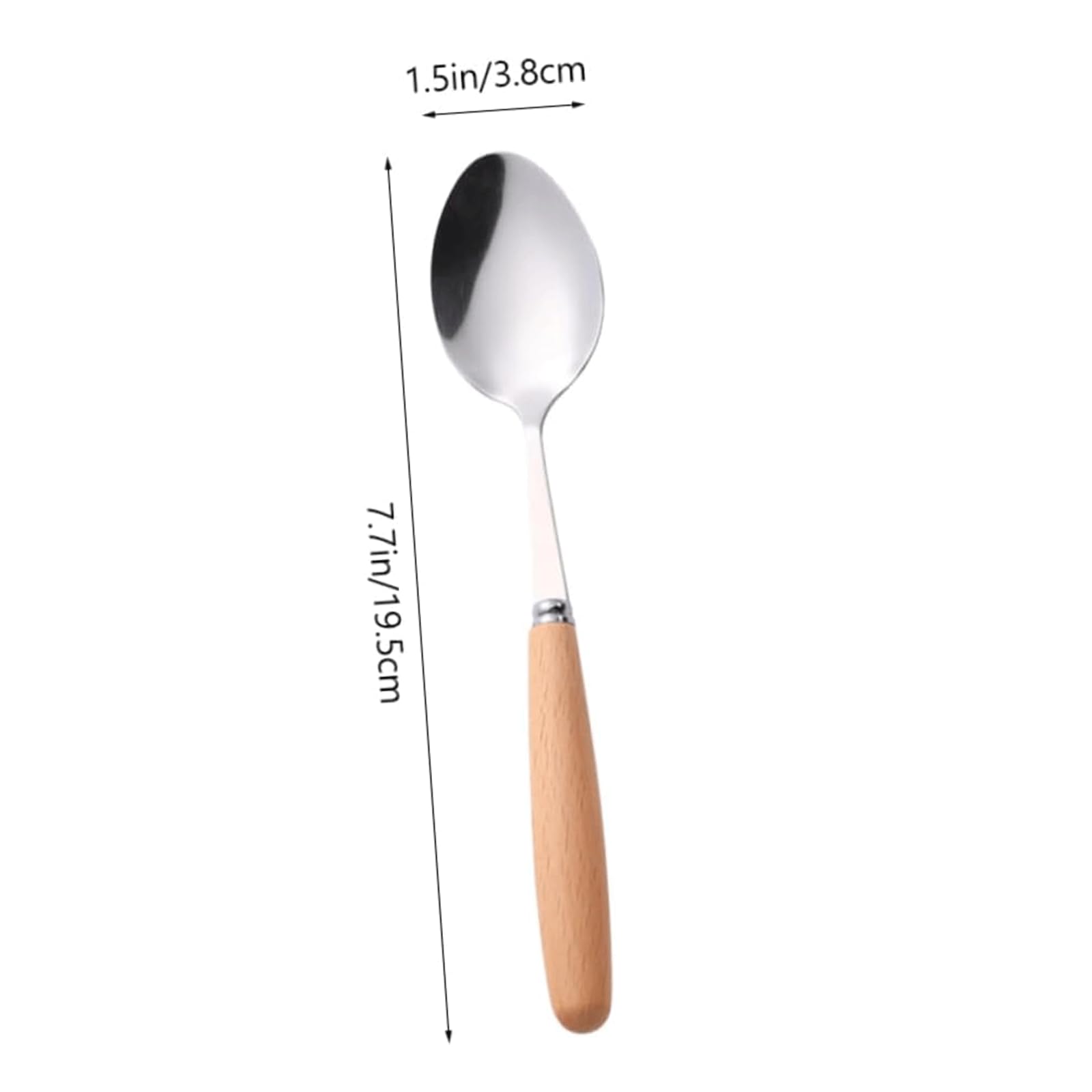 Juego De 3 Tenedores De Cena, Cubiertos De Acero Inoxidable, Cuchillo, Tenedor, Cuchara, Mango De Madera, Juego De Cubiertos para Cocina Y Postre,