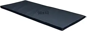 Colchonete de Academia Preto 90 x 40 x 3 cm Impermeável Ginastica Yoga Fit Multi Funcional Fitness Treino Espuma D23 Costura Reforçada