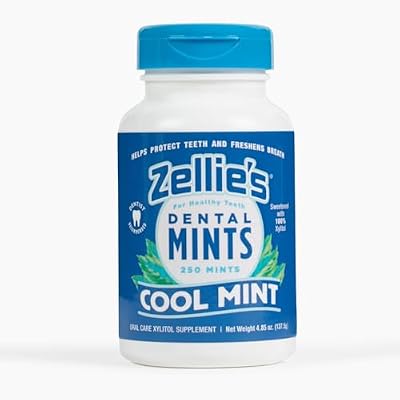 Zellie's | 100% Xylitol Breath Mints Combo Pack | No Aspartame, Gluten Free, Vegan & Kosher | Includes (1) Cool Mint Breath Mints 250 Count 540 Count | (2 Pack)