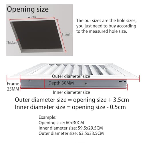 Pannello di accesso in metallo con molla di sfiato caricata per cartongesso soffitta e soffitto – e accesso elettrico (40 x 70 cm) – soluzione idraulica