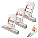 Mini fregona plegable de escritorio, portátil, autosuficiente, sistema de limpieza de uso húmedo y seco, fregonas pequeñas, baño, cocina, escritorio, mango de compresión con una sola mano (3 unidades