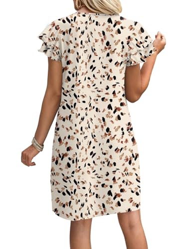 OFEEFAN Leopard Print Dress 2026 Spring Summer Sundresses Boho Clothes Casual Elegant Classy Date Outfits Print 01 L