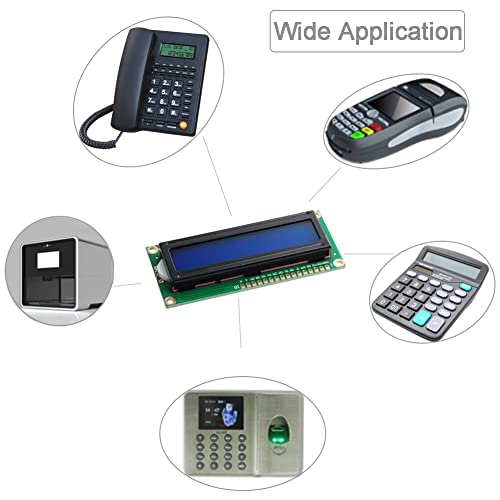 Image of 16x2 1602 LCD Display Screen Module 5V White Character Blue Backlight | (Pack of 4) DIYmalls 16x2 1602 LCD Display Screen Module White Character Blue Backlight 16P Parallel for Arduino ESP32 Board