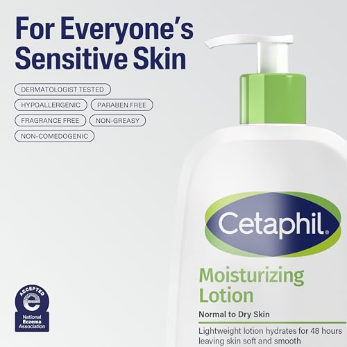 Cetaphil Face & Body Moisturizer, Hydrating Moisturizing Lotion for Normal to Dry Skin, Suitable for Sensitive Skin, 2 oz Pack of 12, Fragrance Free, Hypoallergenic, Non-Comedogenic