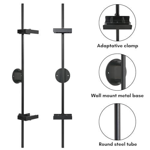 Americanflat 24" Picture Frame Stand - Wall Mounted Frame Stand - Artwork and Photo Easel with Adaptive Clamps for Different Frame Profiles - Ideal for 18x24 Frame - Black by Americanflat - Image 4