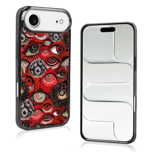 Onemiliayears Cool Red Eye Phone Case, Trippy Scary Horror Eyeball Partten Compatible with iPhone Air Case, Non-Slip Design for Teen Girls, Boys, Women and Men (Air)