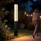 SkyGlow Lamp Post Light, 71" 120V Line Voltage Aluminum LED IP55 Waterproof Outdoor Modern Landscape Bollard Lights, Curb Appeal for Lawn Garden Pathway Path Patio Courtyard Driveway Decoration