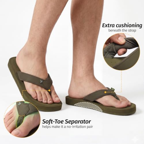 Image of YOHO ArchFlex orthopedic slippers for men | Arch support for pain relief | Soft, Anti-Skid, lightweight | comfortable padded straps flip flops for Everyday