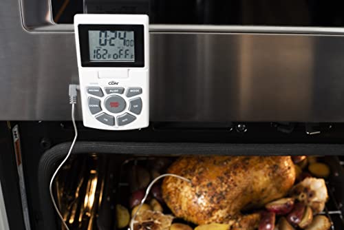 Cdn Digital Food Thermometer With Probe, 3-In-1 Functions (Thermometer, Timer, Clock), Easy To Read Display, White (Dttc-W) #TOP1