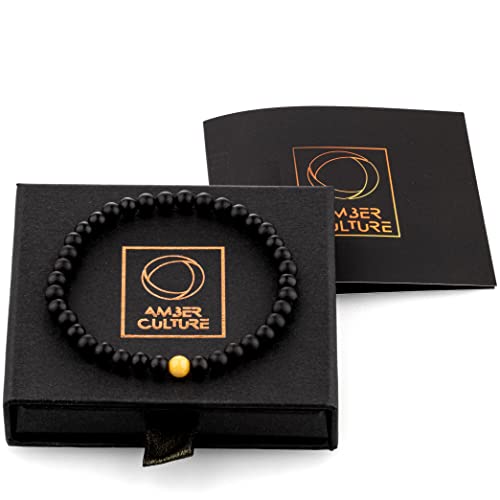 Image of Amber Culture Amber Stretch Bracelet - Handmade 5mm Beads 100% Baltic Natural Baltic Amber Stone - Unisex with Gift Box Multiple Colors