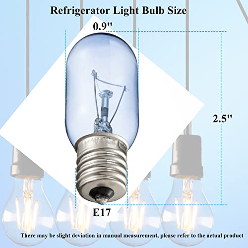 297048600 241552802 Ap3770086 1056577 Ah976993 Ea976993 Ps97699 Refrigerator Light Bulb Compatible With Frigidaire Kenmore Whirlpool Kitchenaid Electrolux Refrigerators T8 E17 40Watt Light Bulb #TOP1