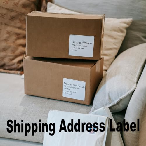 Image of 3 1 /3 inch x 4 inch Shipping Address Label 100 Sheets 600 Mailing Labels for Laser Inkjet Printers, 5164 8164 Printable Label Paper, Matte White 6-per-Page