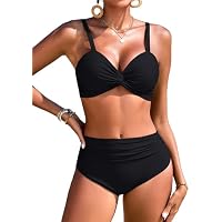 Vijamiy Bikinis Mujer Cintura Alta Reductor Sexy Escote en V