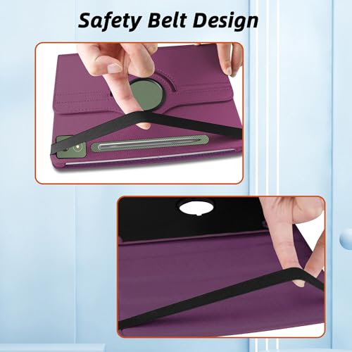 Image of TGK 360 Degree Rotating Flip Cover Case for Moto Pad 60 Pro 12.7 inch 2025 Release Tablet (Purple)