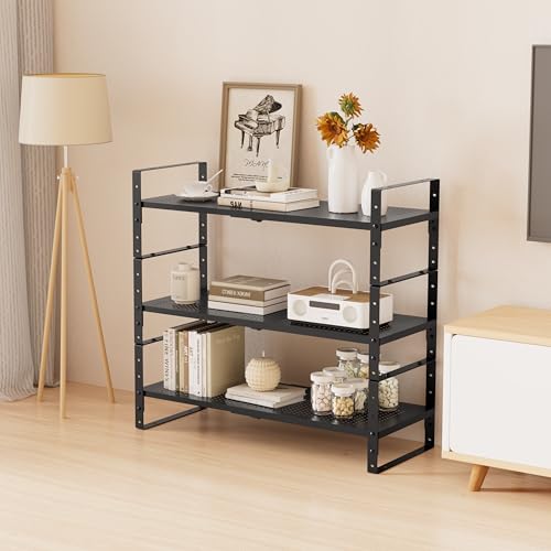 Asiingkel Multi-Functional Metal Shoe Rack, Space-Saving, Perfect for Entryway, Closet, Bathroom, etc. - Sturdy and Durable, High Weight Capacity(1PACK/Black/Medium) by Asiingkel - Used condition - Image 4