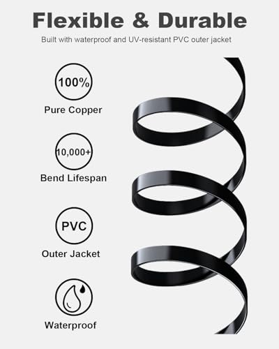 Yauhody Cat6 Ethernet Patch Cable - Network Internet Cord - Snagless RJ45 Connector, 250MHz, 1000Mbps,UTP, Pure Bare Copper Wire for PC,TV, printers, routers, PS5, PS4, switch boxes(3ft 6 Pack, Black)